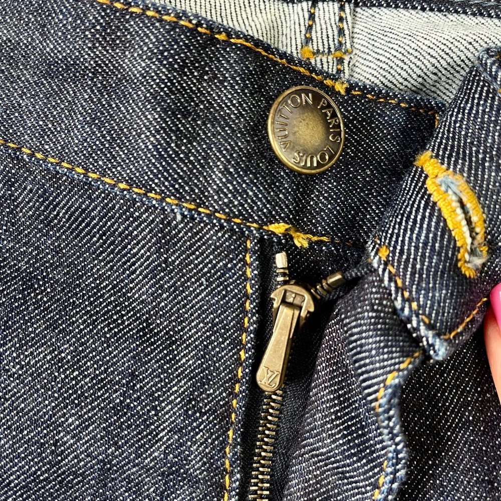 Auc Louis Vuitton Toile denim straight leg jeans - Picture 9 of 15